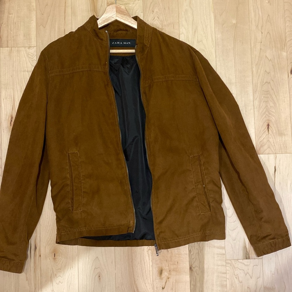 Zara Brown Lightweight Shirt Jacket